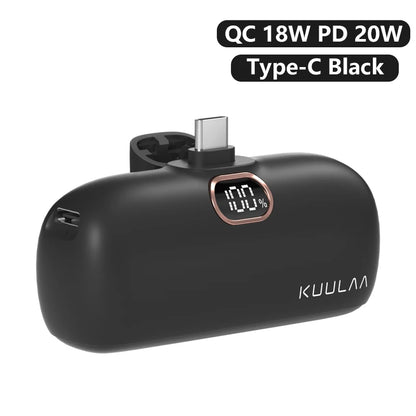 KUULAA 5000mAh Mini Power Bank – Fast Charging Portable Charger