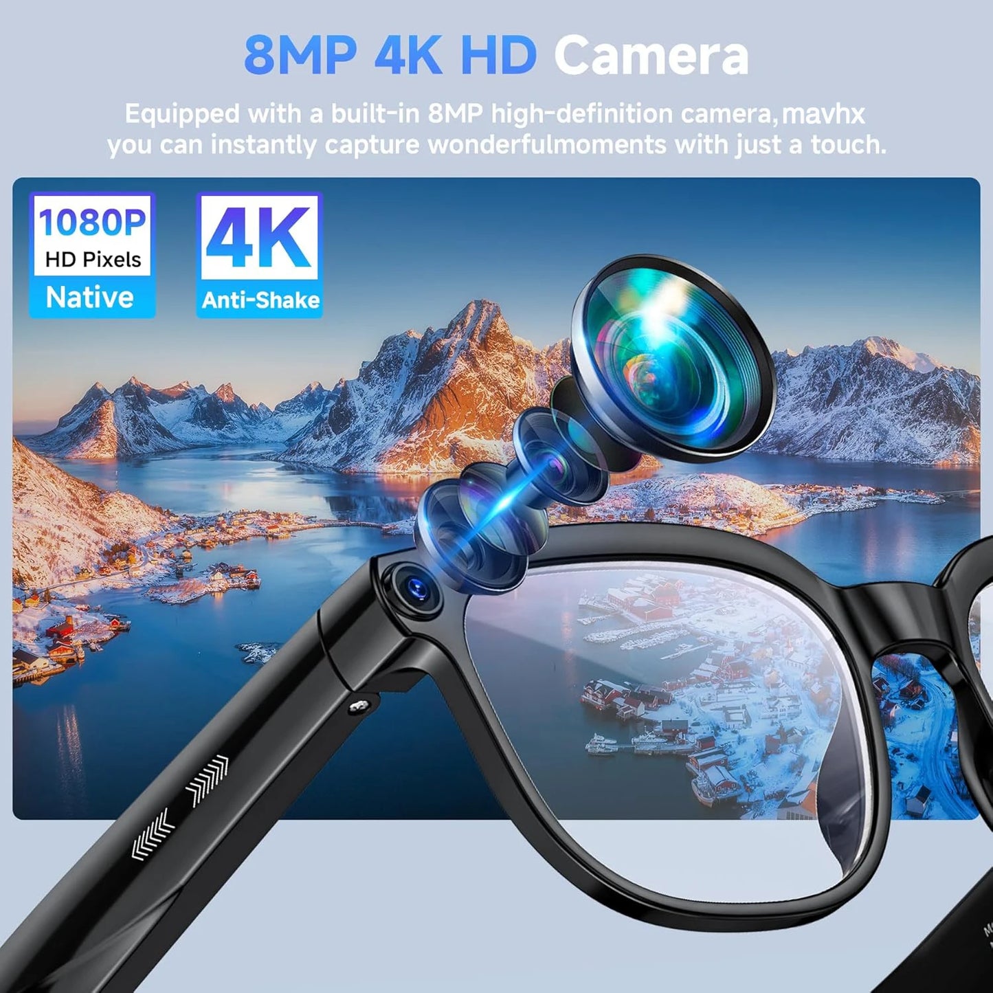 Smart AI Glasses – 1080P HD, ChatGPT & Bluetooth Sunglasses