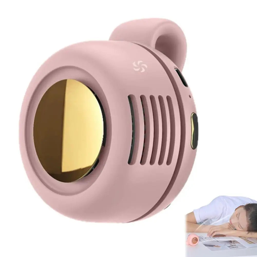 Portable Mini Bladeless Fan – USB Rechargeable 3-Speed Clip-On Waist & Shirt Cooling Fan