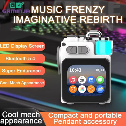 GAMINJA Bluetooth RGB Speaker with LED Clock Display