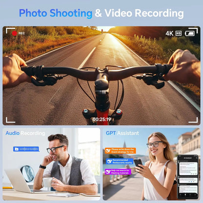 Smart AI Glasses – 1080P HD, ChatGPT & Bluetooth Sunglasses