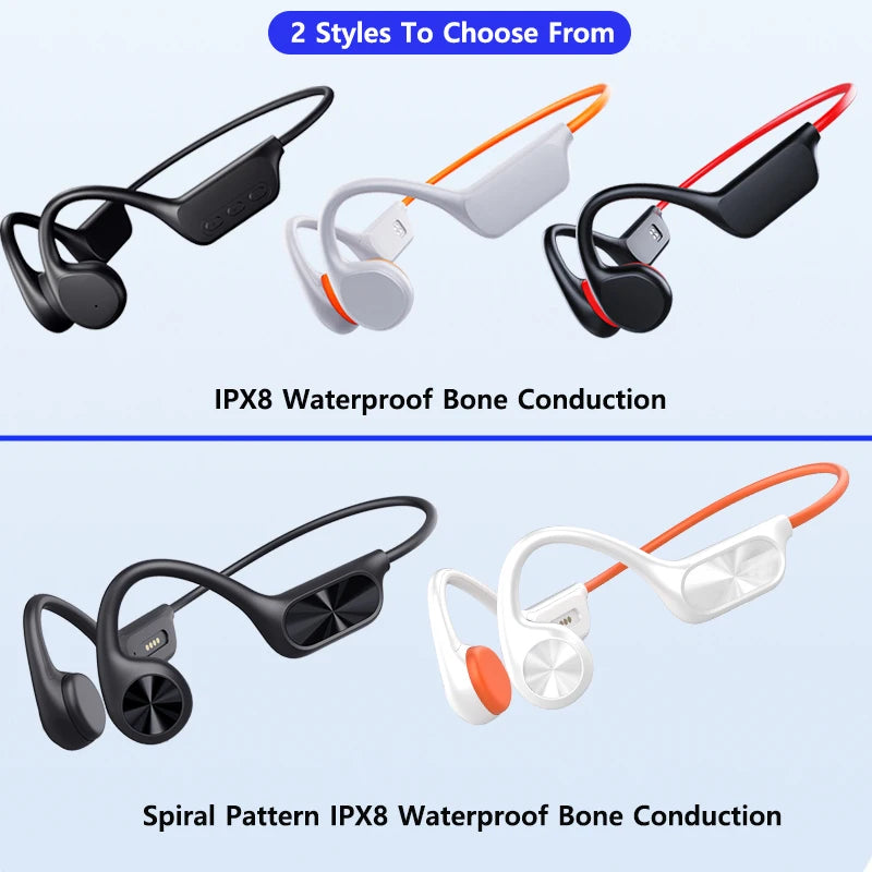 Bone Conduction Headphones – IPX8 Waterproof, 32GB MP3, Bluetooth 5.4
