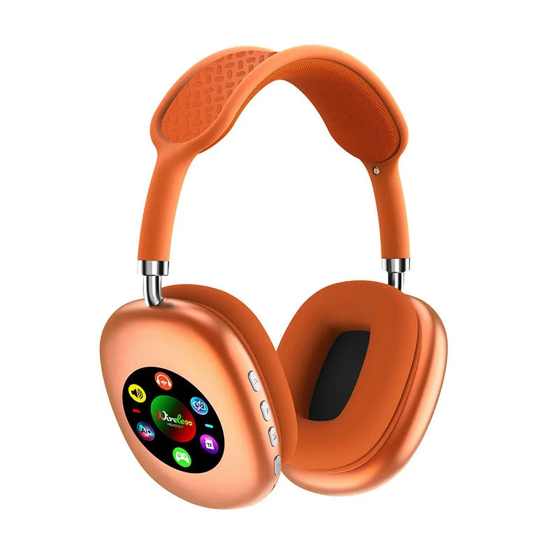 Wireless Headphones with LCD Touch Screen & HiFi Stereo Sound