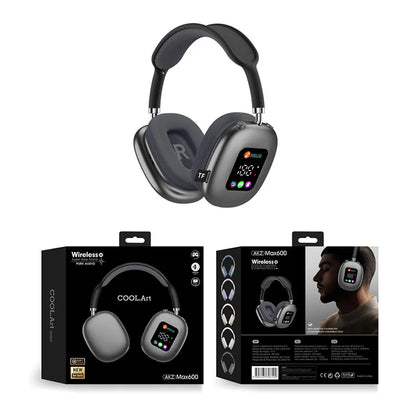 MAX600 Wireless ANC Headphones with Touch LED Display