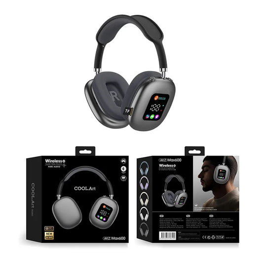MAX600 Wireless ANC Headphones with Touch LED Display