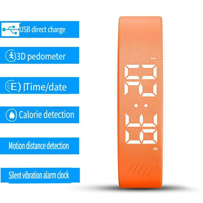 LED Smart Fitness Bracelet – Waterproof Activity Tracker with Pedometer