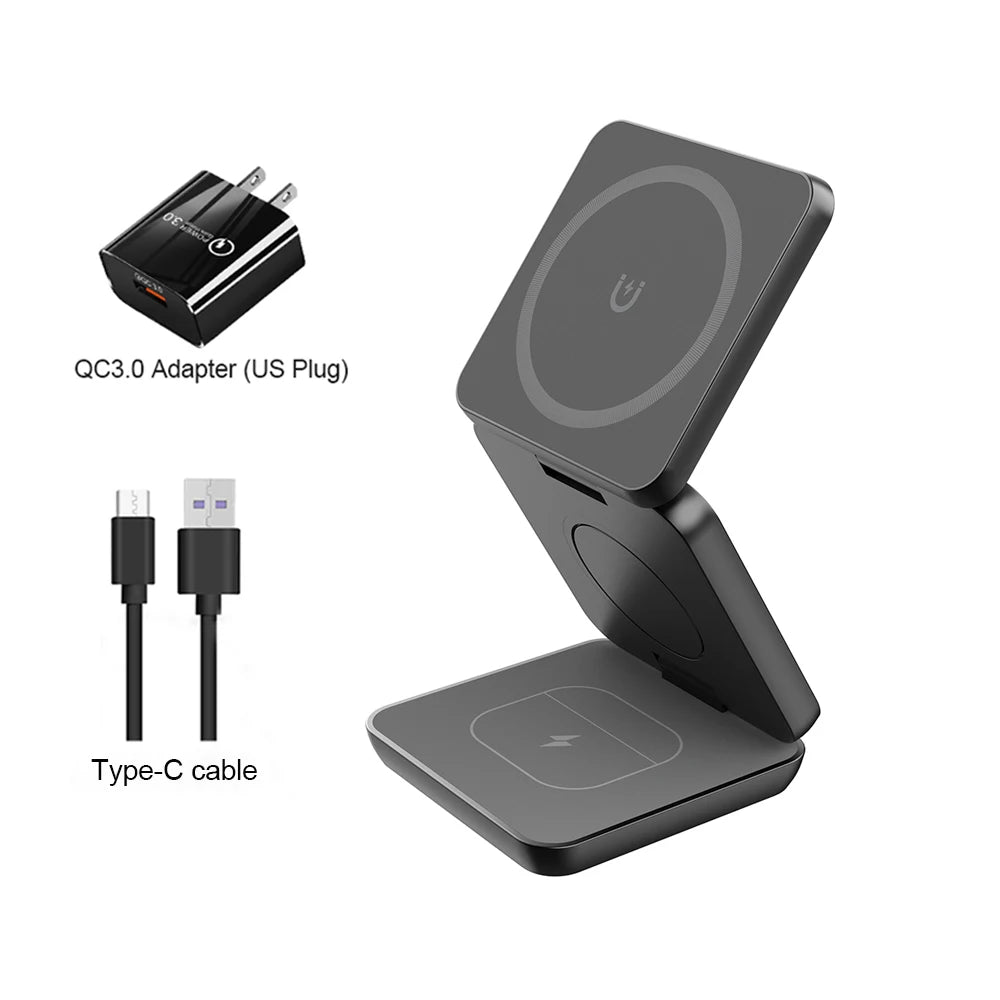 3-in-1 Magnetic Wireless Charging Station