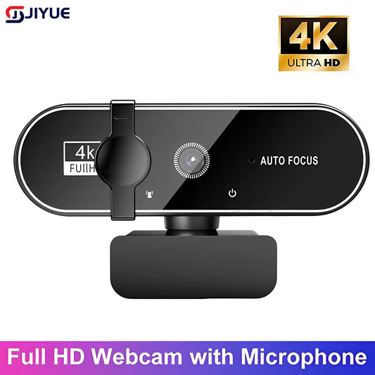 4K Webcam with Autofocus & Microphone for PC, Laptop & Streaming