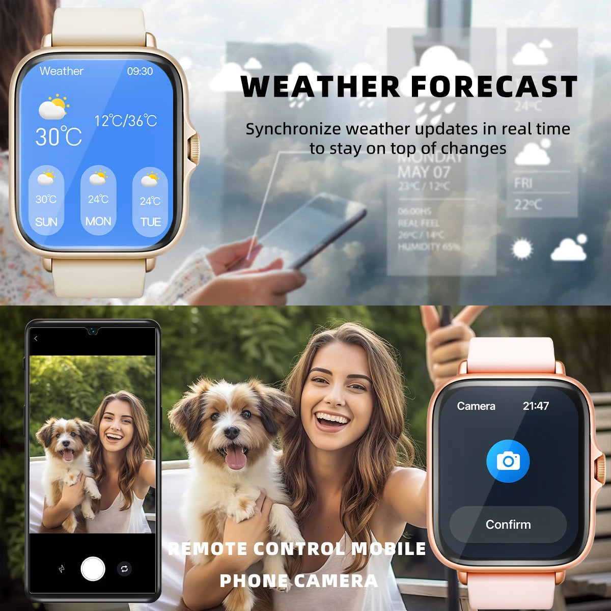 1.83" Waterproof Smart Watch – Calls, Sleep & Sports Tracker