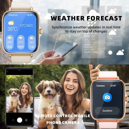 1.83" Waterproof Smart Watch – Calls, Sleep & Sports Tracker