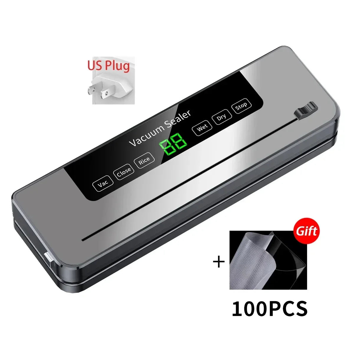 Electric Vacuum Food Sealer Machine – Dry & Wet Sealing