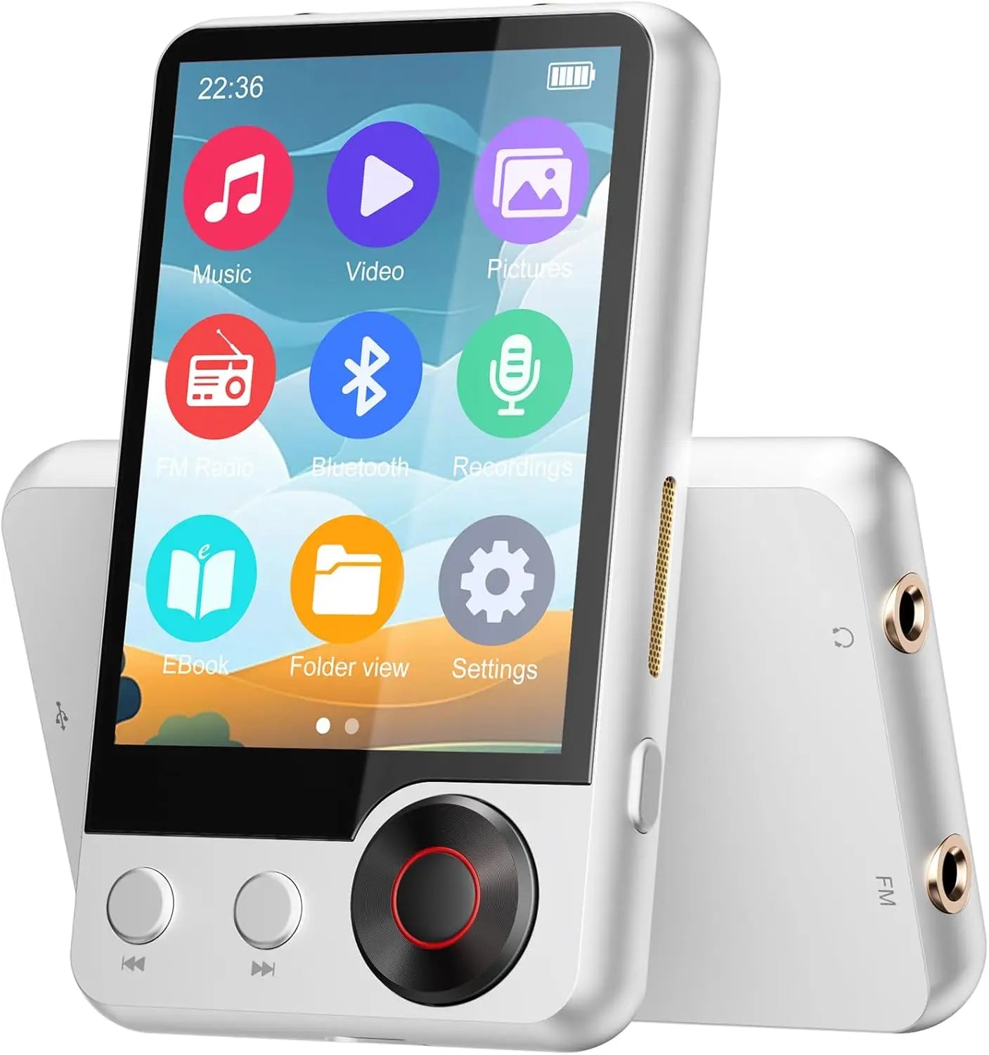 128GB Bluetooth 5.3 MP3 Player with HD Speaker