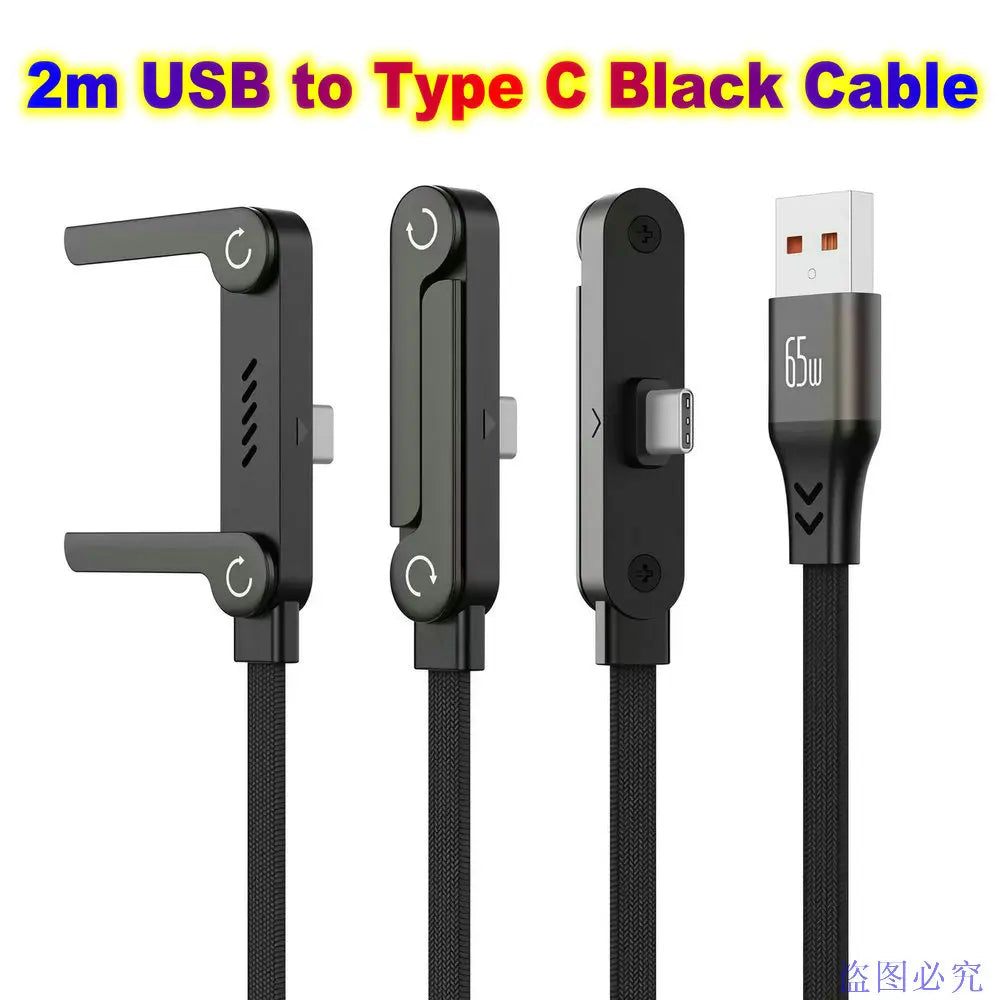240W Fast Charging Cable with Foldable Stand