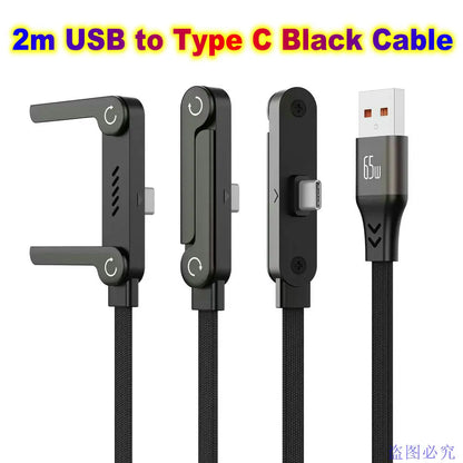 240W Fast Charging Cable with Foldable Stand