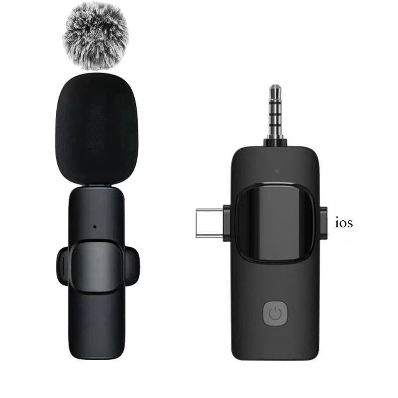 Wireless Lavalier Microphone for iPhone & Android with Noise Cancellation