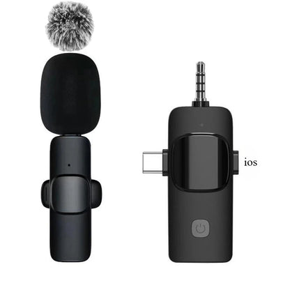 Wireless Lavalier Microphone for iPhone & Android with Noise Cancellation