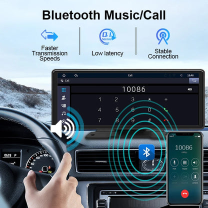 10.26" Wireless CarPlay & Android Auto Car Mirror Display
