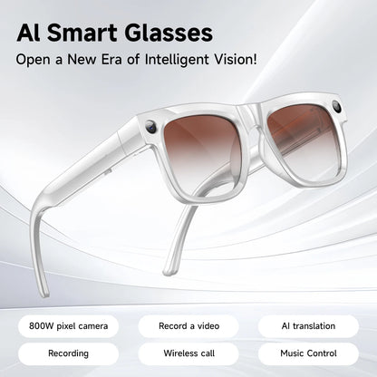 AI Camera Smart Glasses 2026 Photo & Video Recording Waterproof Bluetooth Sunglasses