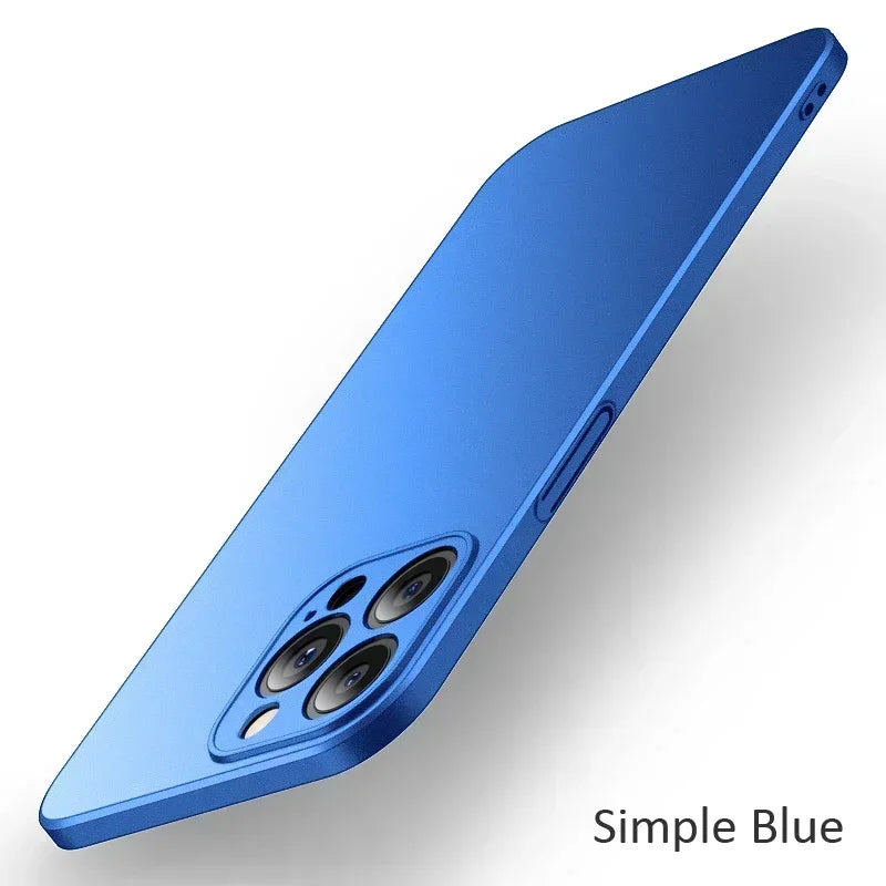 iPhone 17/16/15/14 Pro Max Slim Matte Shockproof Case Cover