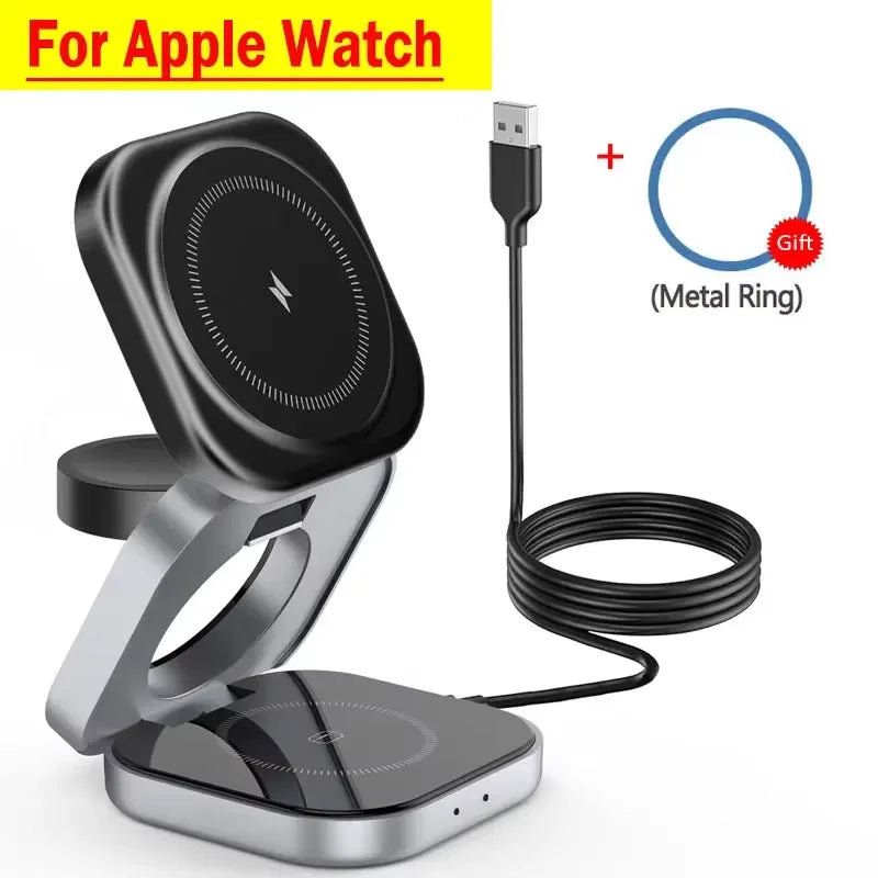 3-in-1 Foldable Wireless Charging Station for iPhone, Apple Watch & AirPods