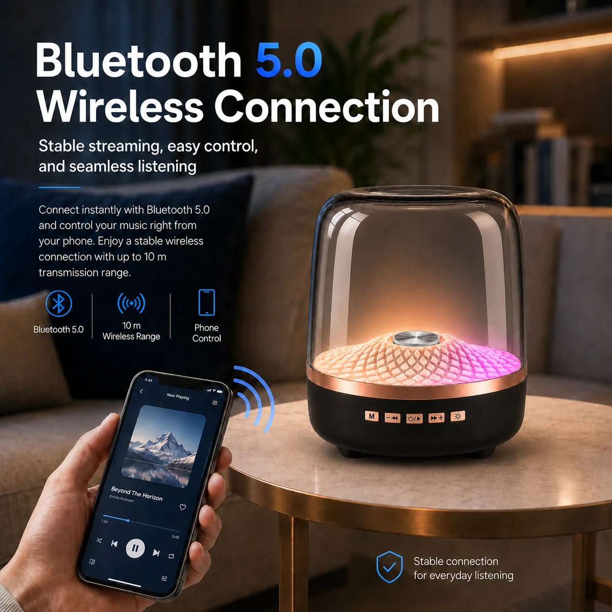 2026 Portable Bluetooth Soundbar Gaming Speaker