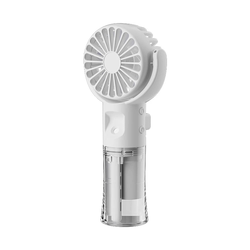 Portable 3-in-1 Mist Cooling Fan – USB Rechargeable Handheld Air Cooler