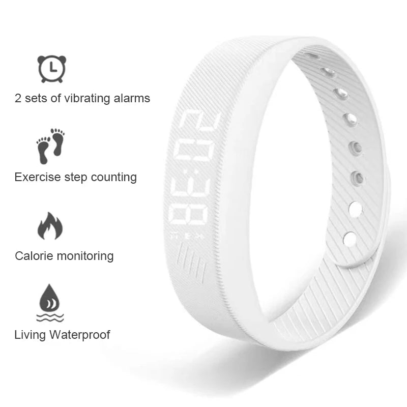 LED Smart Fitness Bracelet – Waterproof Activity Tracker with Pedometer