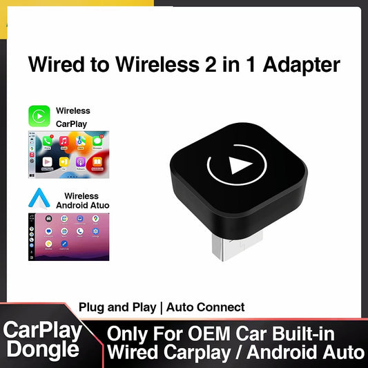 2-in-1 Wireless CarPlay & Android Auto AI Smart Box