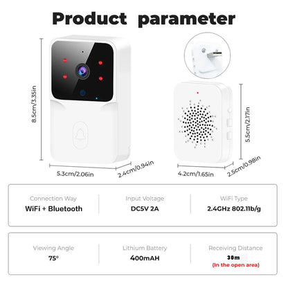 Tuya WiFi Video Doorbell HD Smart Security Camera