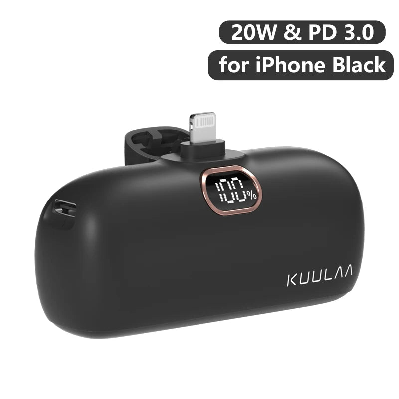 KUULAA 5000mAh Mini Power Bank – Fast Charging Portable Charger
