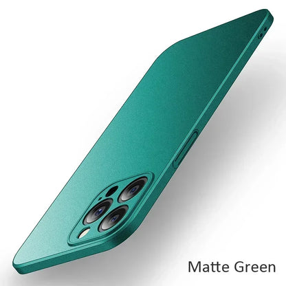 iPhone 17/16/15/14 Pro Max Slim Matte Shockproof Case Cover
