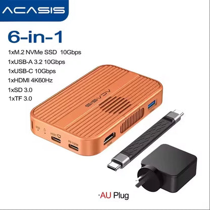 ACASIS USB-C M.2 NVMe SSD Enclosure – 10Gbps Magnetic Case for iPhone, Mac & Windows
