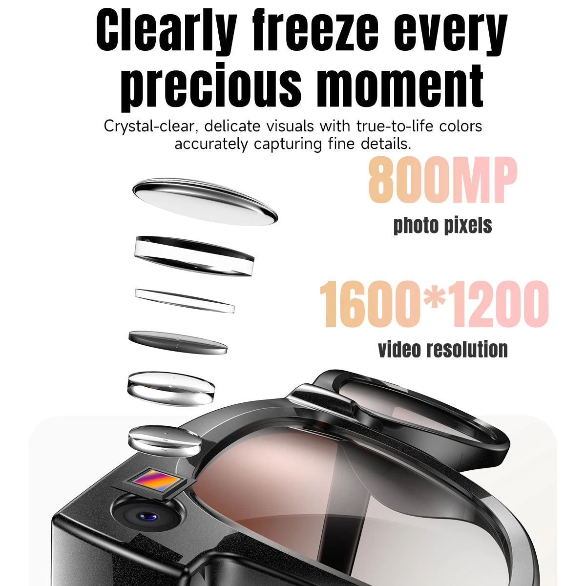 AI Camera Smart Glasses 2026 Photo & Video Recording Waterproof Bluetooth Sunglasses
