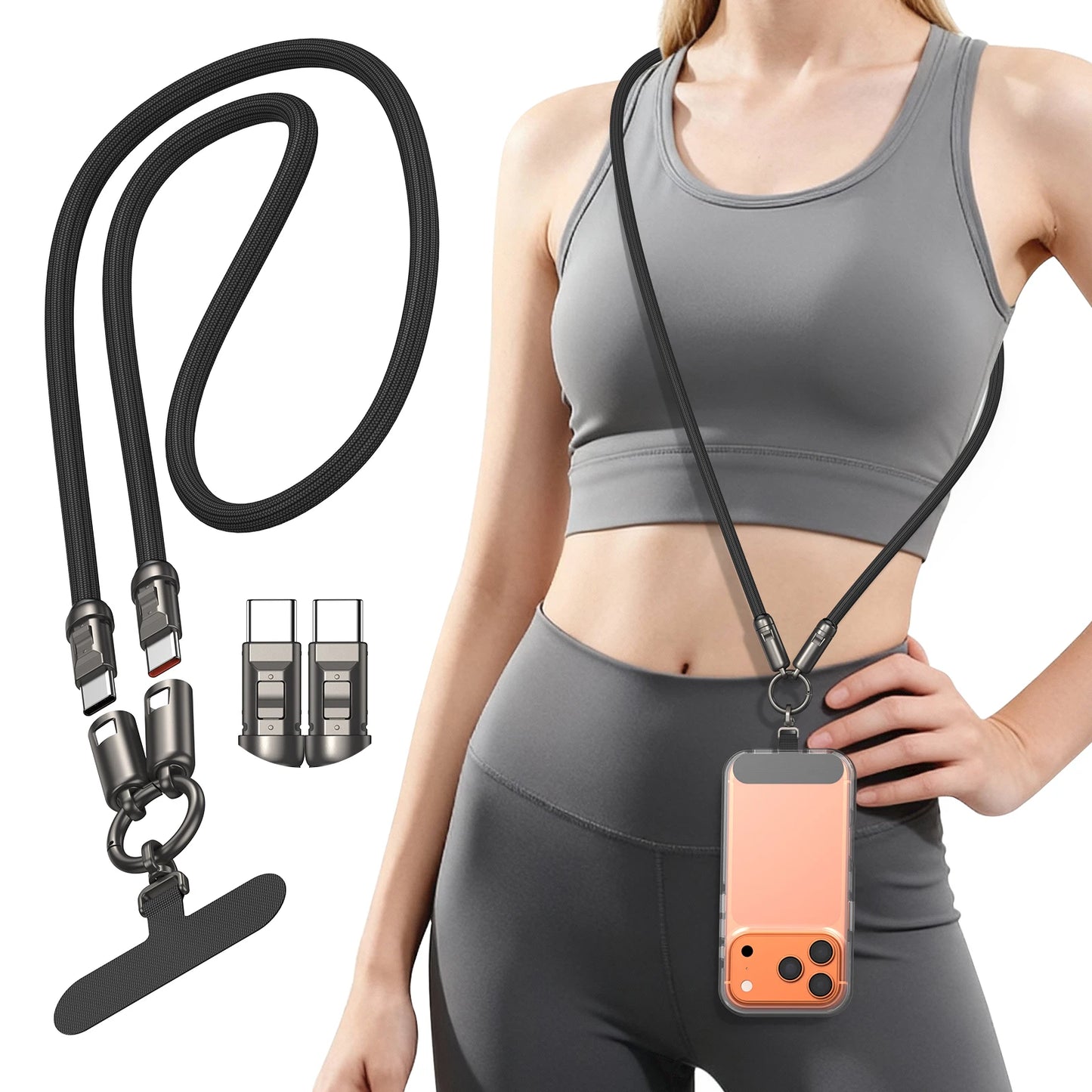 240W USB-C Lanyard Fast Charging Cable | PD 5A Quick Charge