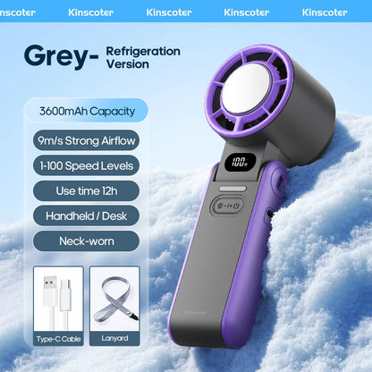 High-Speed Rechargeable Handheld Cooling Fan