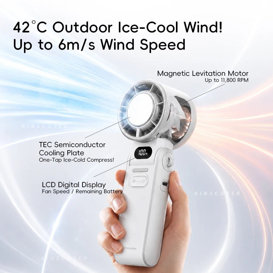 High-Speed Rechargeable Handheld Cooling Fan