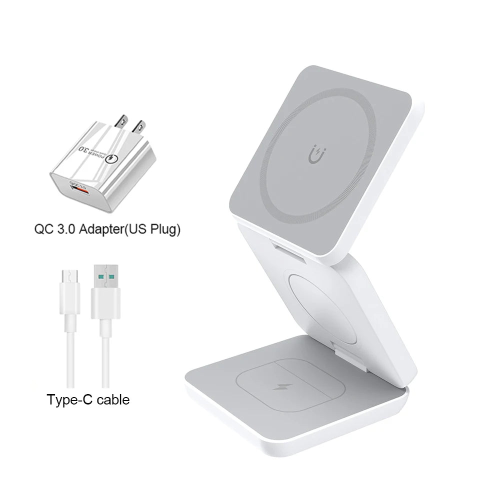 3-in-1 Magnetic Wireless Charging Station
