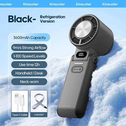 High-Speed Rechargeable Handheld Cooling Fan