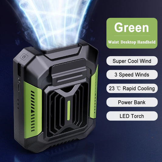 USB Rechargeable Waist Clip Fan