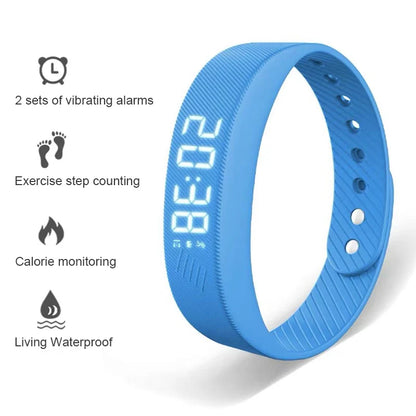 LED Smart Fitness Bracelet – Waterproof Activity Tracker with Pedometer