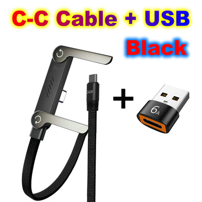240W Fast Charging Cable with Foldable Stand