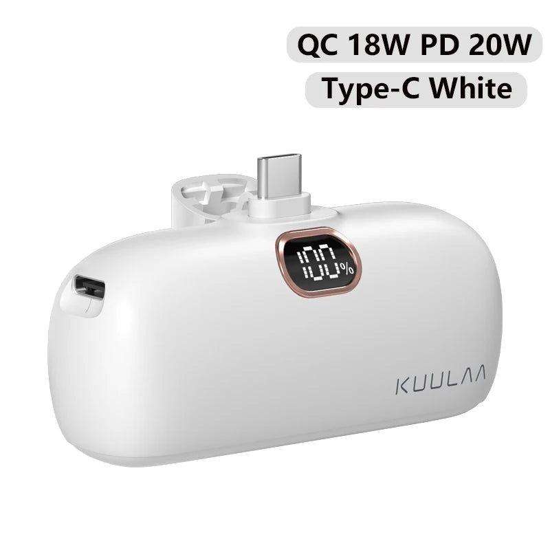 KUULAA 5000mAh Mini Power Bank – Fast Charging Portable Charger