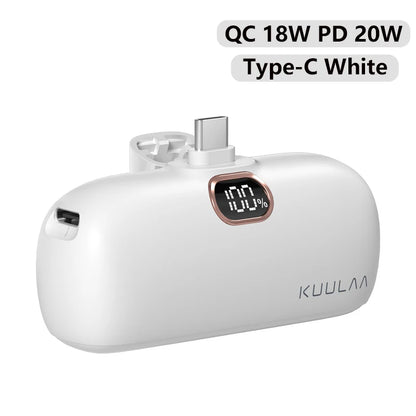 KUULAA 5000mAh Mini Power Bank – Fast Charging Portable Charger