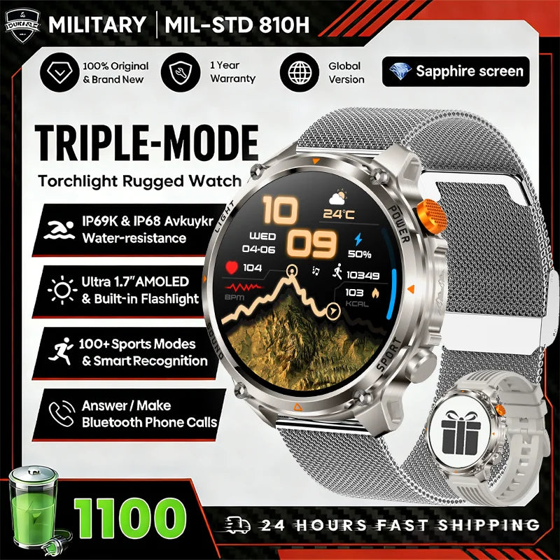 T-Rex 3 Ultra GPS Smart Watch for Men – Waterproof Sports Tracker