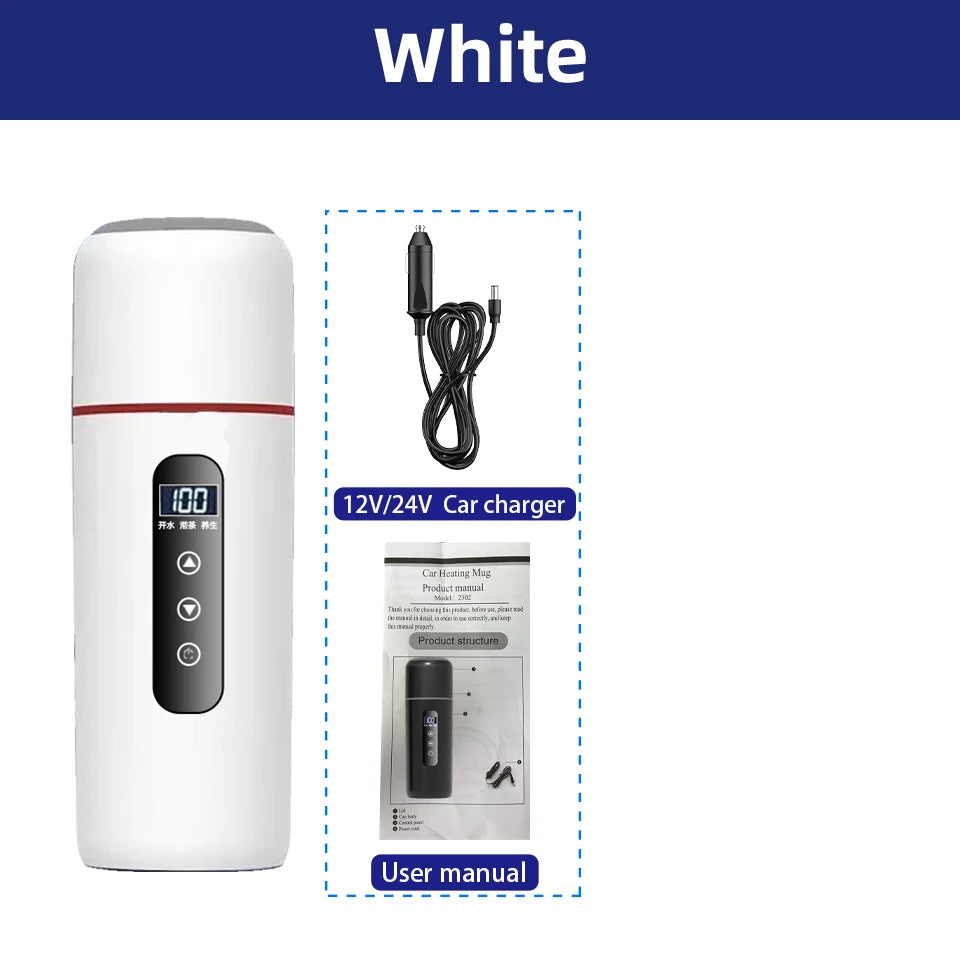 Electric Kettle 12V24V Portable Car Heating Cup 500ml