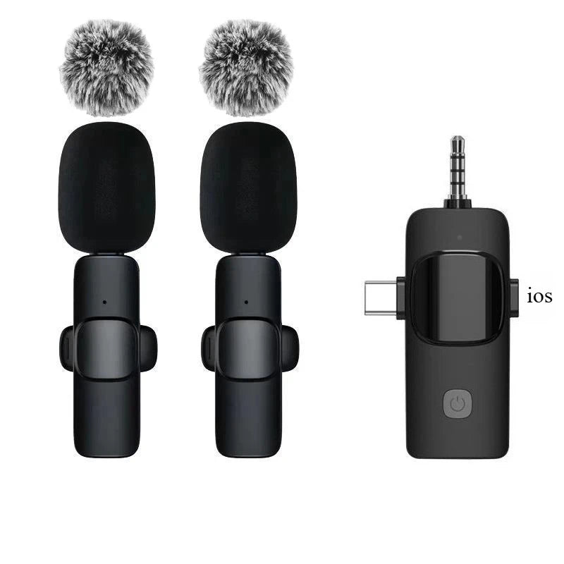 Wireless Lavalier Microphone for iPhone & Android with Noise Cancellation