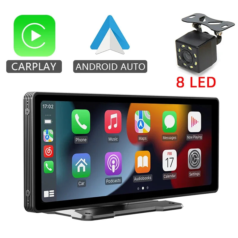 10.26" Wireless CarPlay & Android Auto Car Mirror Display