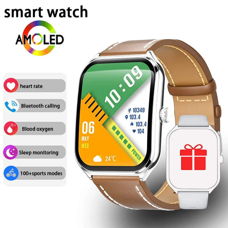 Ultra-Thin AMOLED Smart Watch – 1.96" HD Display & Bluetooth Calling