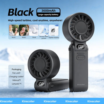 High-Speed Rechargeable Handheld Cooling Fan