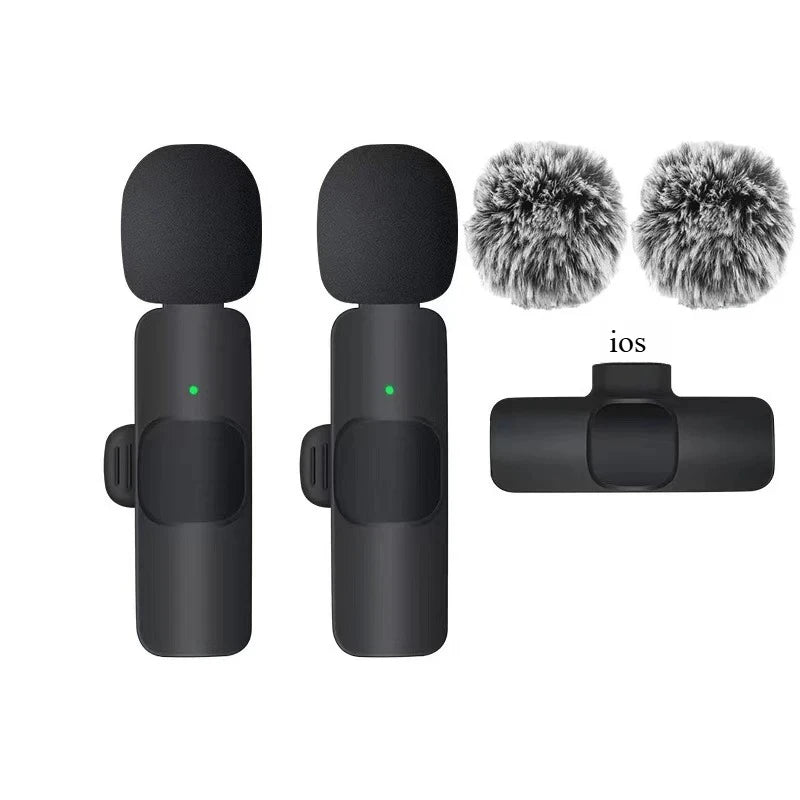 Wireless Lavalier Microphone for iPhone & Android with Noise Cancellation